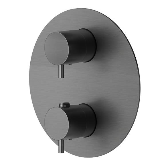 Термостатический смеситель встраиваемый Newform X-Steel 316 69663EX.59.064 С ВНУТРЕННЕЙ ЧАСТЬЮ, на 4 потребителя, gun metal