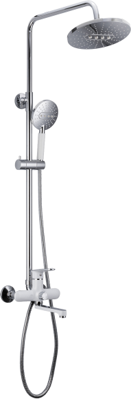 Душевая стойка Frap H49 F2449, хром, белая