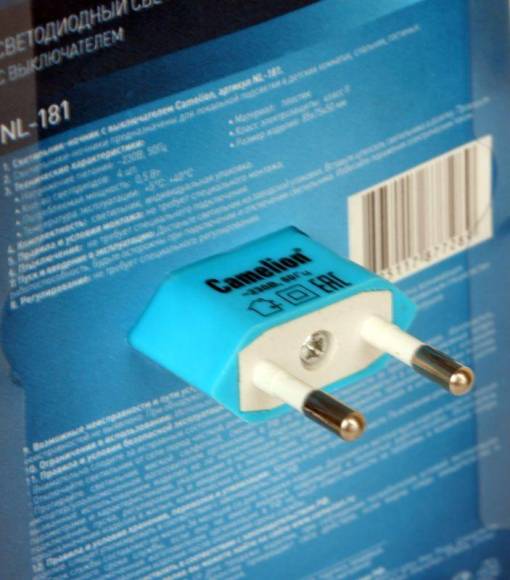 Светильник светодиодный NL-181 "Дельфин" 220В ночник с выкл. голуб. Camelion 12537 Светильник светодиодный NL-181 "Дельфин" 220В ночник с выкл. голуб. Camelion 12537