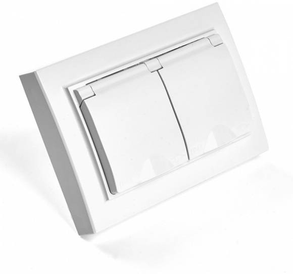 Розетка двойная с заземлением, без рамки Stekker Эрна 49139 Розетка двойная с заземлением, без рамки Stekker Эрна 49139