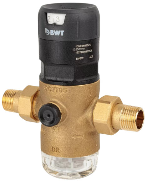 Редуктор давления BWT D1 Eco, 3/4'' НР-НР, с визуализацией давления, без манометра, холодная вода
