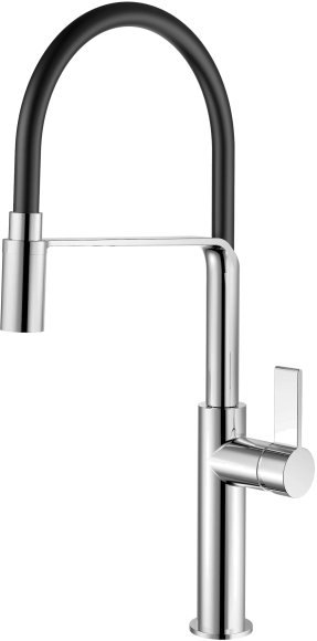 Смеситель для кухни Rush MS9035-35Black черный, с гибким изливом