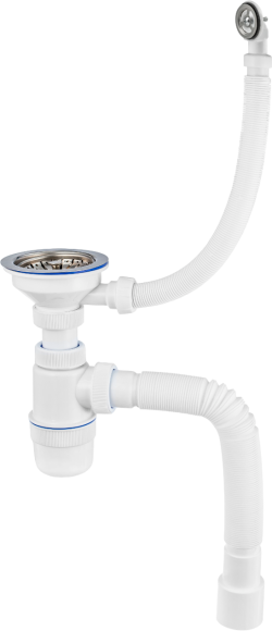 Сифон для мойки Virplast Элит 30986164 с круглым переливом