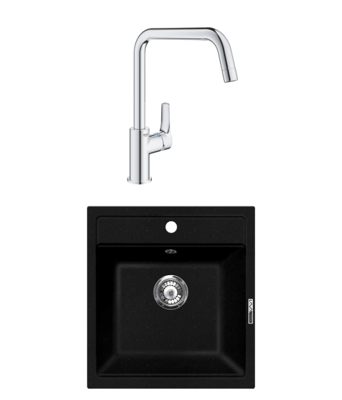 Комплект Мойка Lava Q1.LAV + Смеситель Grohe Eurosmart