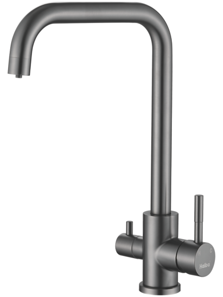Смеситель для кухни Haiba HB43829-3 оружейная сталь