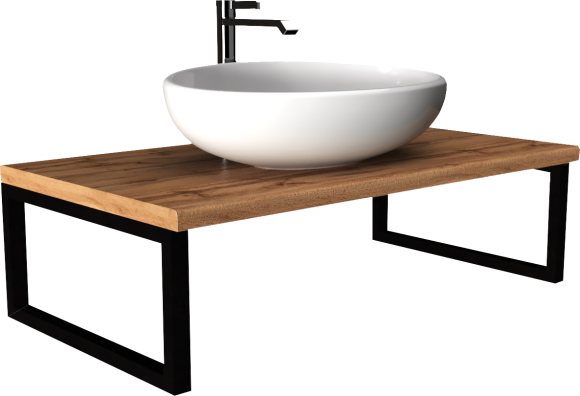 Столешница с раковиной 1MarKa Grunge Loft 100, дуб вотан
