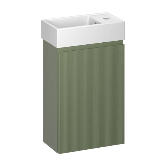 Тумба с раковиной Wellsee WC Area 221805000 40 см, цвет матовый зеленый