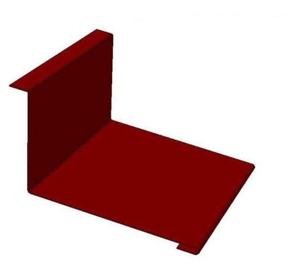 Планка примыкания верхняя (122x170) Полимер. 0,5 мм