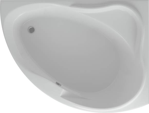 Акриловая ванна AQUATEK Альтаир ALT160-0000047 R 160x120 см, угловая, правая, пристенная, белая, асимметричная, вклеенный каркас, с экраном, с сиденьем, со сливом-переливом