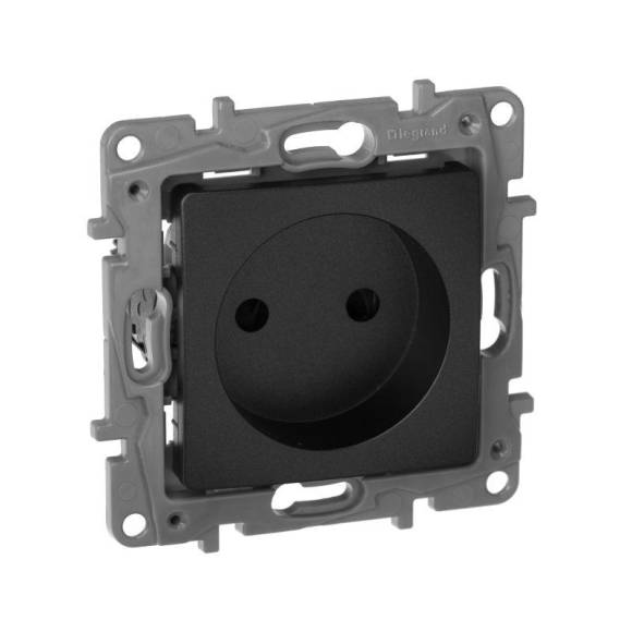 Розетка 1-м СП Etika 16А IP31 250В 2P без заземл. защ. шторки немецк. стандарт винтов. клеммы механизм антрацит Leg 672634 Розетка 1-м СП Etika 16А IP31 250В 2P без заземл. защ. шторки немецк. стандарт винтов. клеммы механизм антрацит Leg 672634