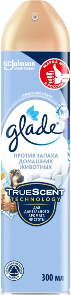 Освежитель воздуха Glade аэрозоль, против запахов домашних животных
