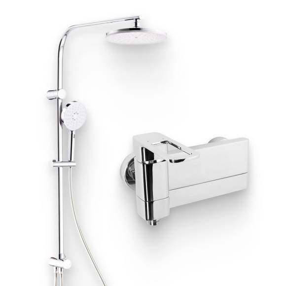 Душевой комплект Смеситель IDDIS Slide SLISB00i02WA + Стойка Swipe SWI3F97i76