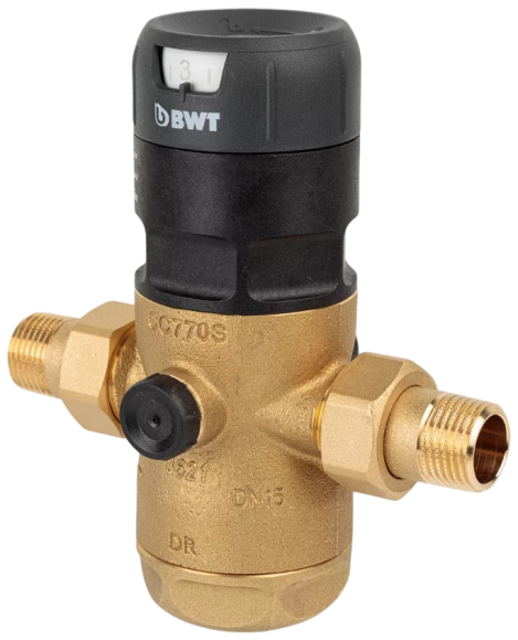 Редуктор давления BWT D1 Eco, 3/4'' НР-НР, с визуализацией давления, без манометра, горячая вода