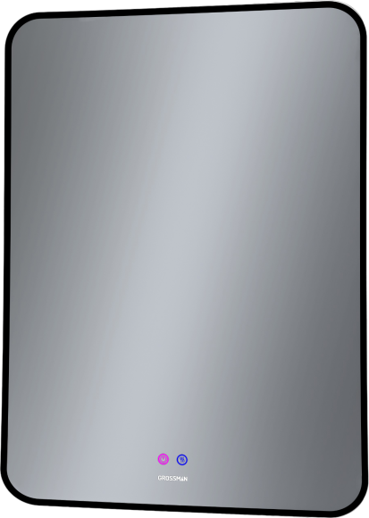 Зеркало Grossman Elegans-норма Black 60 с подсветкой, с антизапотевателем