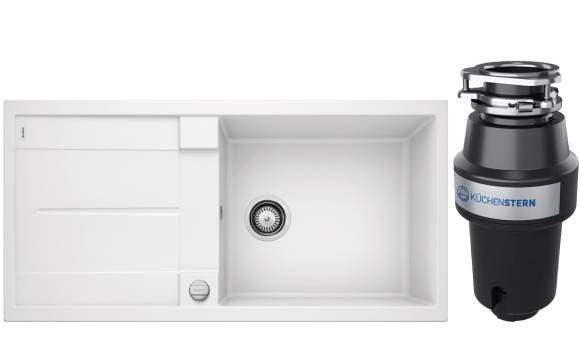 Комплект Мойка Blanco Metra XL 6S 515280 белая + Измельчитель KUCHENSTERN Muhle 350MU35