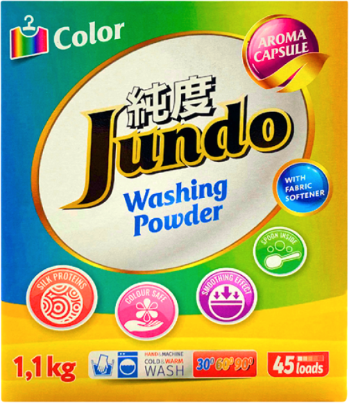 Стиральный порошок JUNDO Color маракуйя, 1,1 кг