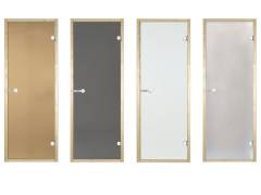 Дверь для сауны Harvia стеклянная 7/19 (коробка сосна прозрачная D71904М)