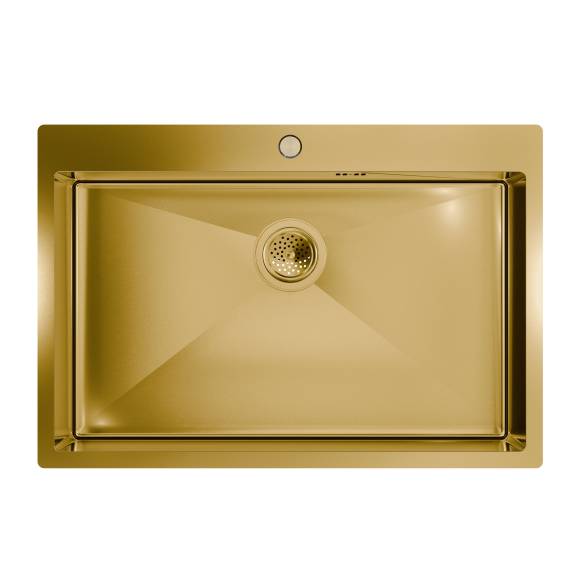 Мойка кухонная Floracio Steel F.7551.GD матовое золото