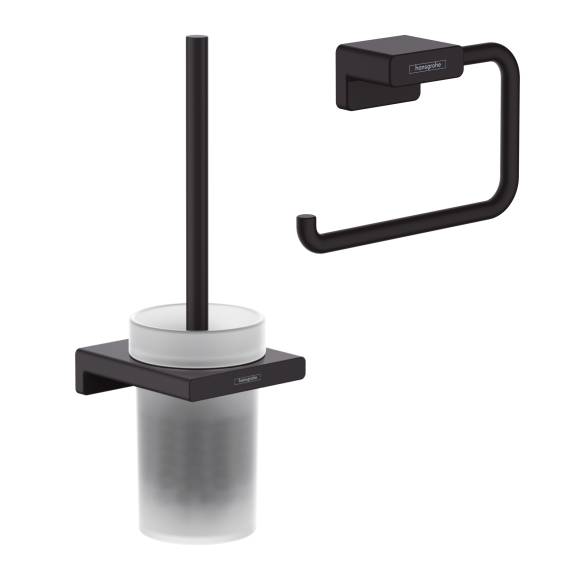 Набор Держатель Hansgrohe AddStoris 41771670 матовый черный + Ершик 41752670 матовый черный