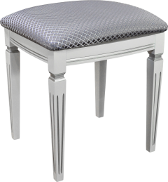 Банкетка Мебелик Васко В 107Н 008157 белая, серебро, ткань атина серебро