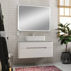 Мебель для ванной комнаты Jorno Bosko 100 подвесная, зеркало DIWO Коломна