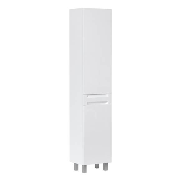 Шкаф пенал для ванной EQUIL Corner 40, напольный, глянцевый белый