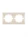 Рамка 2-м Mira горизонт. крем. LEZARD 701-0300-147