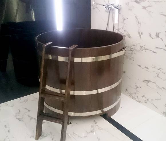 Купель круглая из дуба D=1.2 H=1.0 без покрытия CityWood