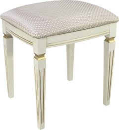 Банкетка Мебелик Васко В 107Н 008160 слоновая кость, золото, ткань атина ваниль