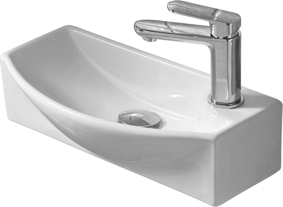 Раковина маленькая в туалет Weltwasser WW Aisbach 7946 GL-WT R глянцевый белый