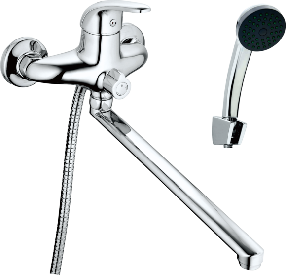 Смеситель с длинным изливом для ванны D-lin 430-8 D146430-8 хром