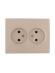 Розетка 2-м СП Karina 16А IP20 без заземл. термопласт крем. LEZARD 707-0300-128B