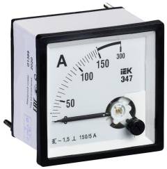 Амперметр Э47 72х72мм 150/5А кл. точн. 1.5 IEK IPA10-6-0150-E Амперметр Э47 72х72мм 150/5А кл. точн. 1.5 IEK IPA10-6-0150-E