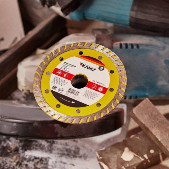 Диск алмазный отрезной Turbo 125x22.2мм Kranz KR-90-0121 Диск алмазный отрезной Turbo 125x22.2мм Kranz KR-90-0121