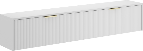 Тумба для ТВ DIWO Краснодар подвесная 160x27x30 белый, ручка золото