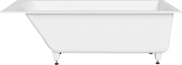Ванна из искусственного камня Salini Cascata S-Sense 170x75 см, встраиваемая, белая, на ножках
