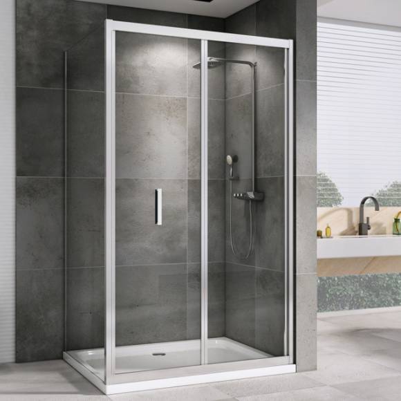 Душевой уголок Abber Sonnenstrand AG07110-S75 75x110, профиль хром, стекло прозрачное
