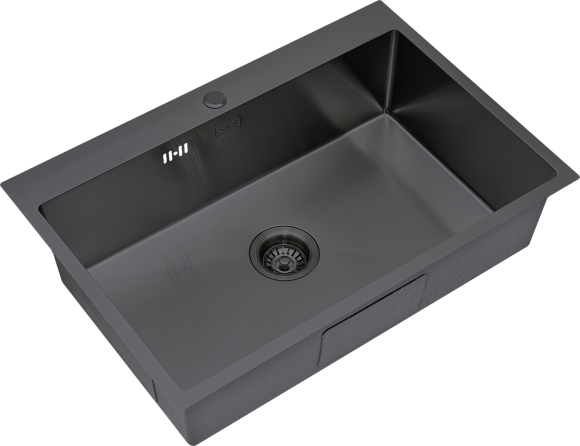 Мойка кухонная S.K.Sanitary SKS 7551 GRAFIT с сифоном