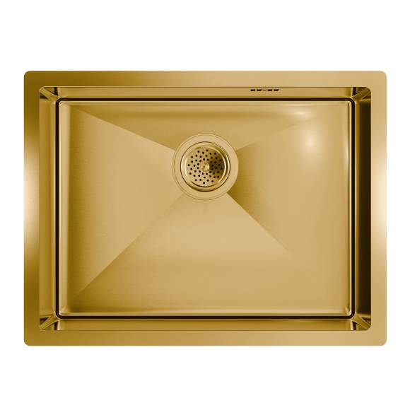 Мойка кухонная Floracio Steel F.5844.GD матовое золото