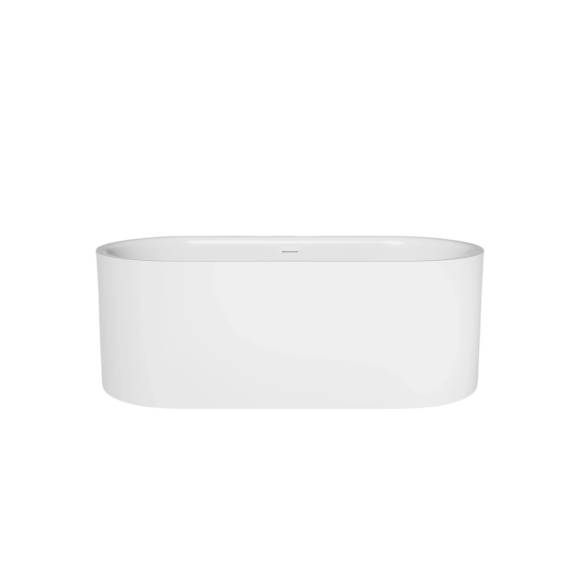 Ванна из искусственного камня Salini Perla 100122M 170x80 см, отдельностоящая, матовая белая, овальная, с донным клапаном