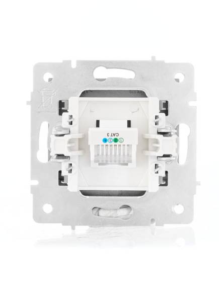 Розетка телефонная СП Vesna евро стандарт механизм платина LEZARD 742-3588-137 Розетка телефонная СП Vesna евро стандарт механизм платина LEZARD 742-3588-137