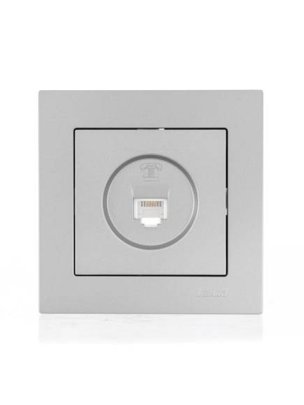 Розетка телефонная СП Vesna евро стандарт механизм платина LEZARD 742-3588-137 Розетка телефонная СП Vesna евро стандарт механизм платина LEZARD 742-3588-137
