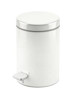Мусорное ведро Nofer Trash 09100.12.W 12 л, для туалета, матовое белое Мусорное ведро Nofer Trash 09100.12.W 12 л, для туалета, матовое белое