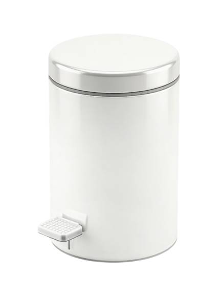 Мусорное ведро Nofer Trash 09100.12.W 12 л, для туалета, матовое белое