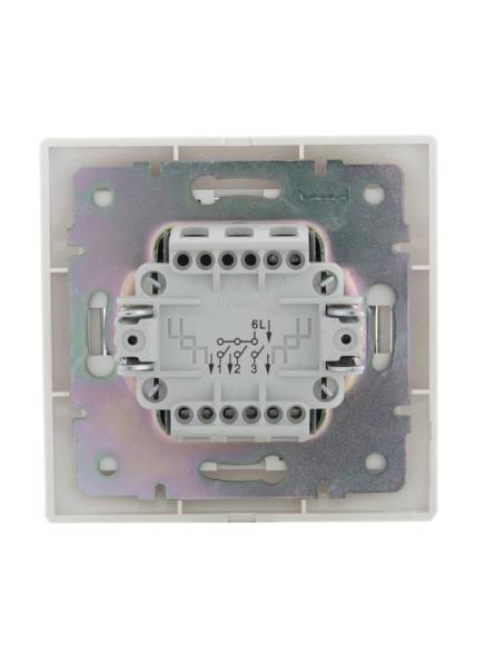 Выключатель 3-кл. СП Mira 10А IP20 с бел.вставкой бел. LEZARD 701-0202-109 Выключатель 3-кл. СП Mira 10А IP20 с бел.вставкой бел. LEZARD 701-0202-109