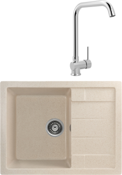 Комплект Мойка Gerhans B22-20 бежевая Комплект Мойка Gerhans B22-20 бежевая
