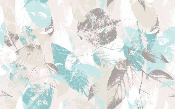 Декор Creto Poluna leaf матовый 25x40, бежевый, зелёный