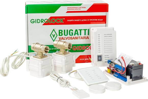 Система защиты от протечек Gidrolock Premium Radio Bugatti 1/2"