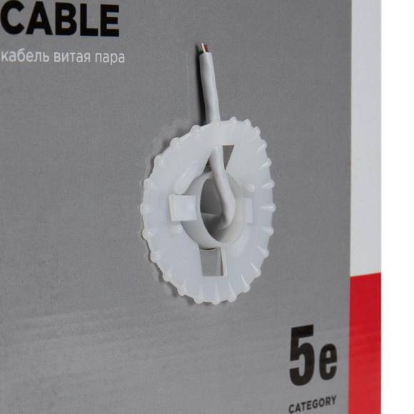 Кабель витая пара U/UTP 4х2х24AWG кат.5E solid CU PVC сер. (м) Rexant 01-0043 Кабель витая пара U/UTP 4х2х24AWG кат.5E solid CU PVC сер. (м) Rexant 01-0043