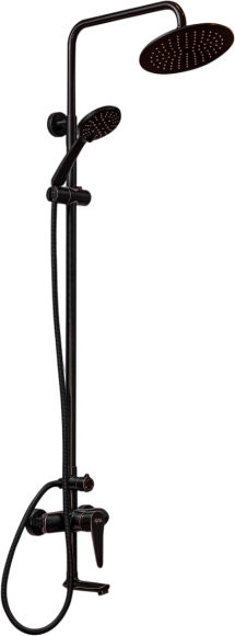 Душевая стойка Профсан Steel PSM-301-8 черный, бронза